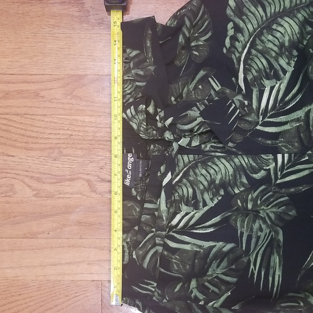 Tropical Split Leg Pants size L - Picture 5 of 6